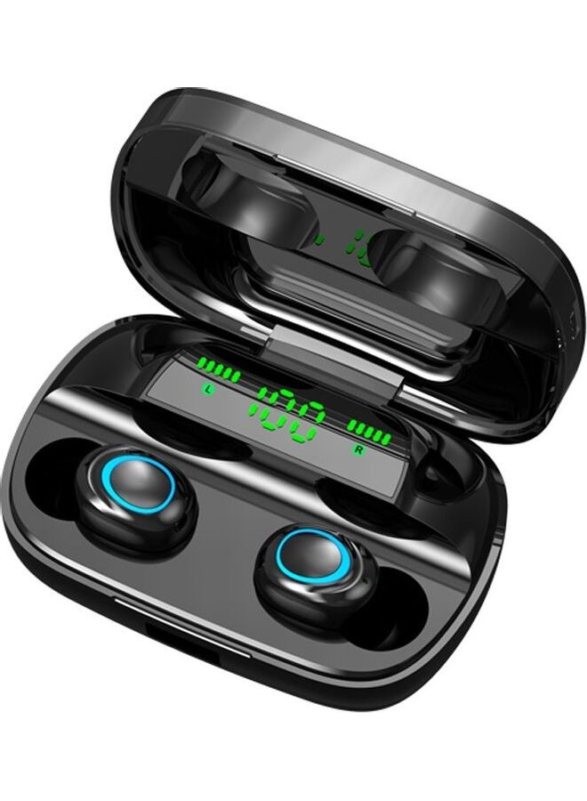 Generic - S11 Bluetooth 5.0 TWS Earbuds True Wireless Headphones with Dual Mic In-ear Music Earphones Twins Sports Headset Charging Box Support Wireless Charging Battery Digital Display Touch Control Black/green - Image 1