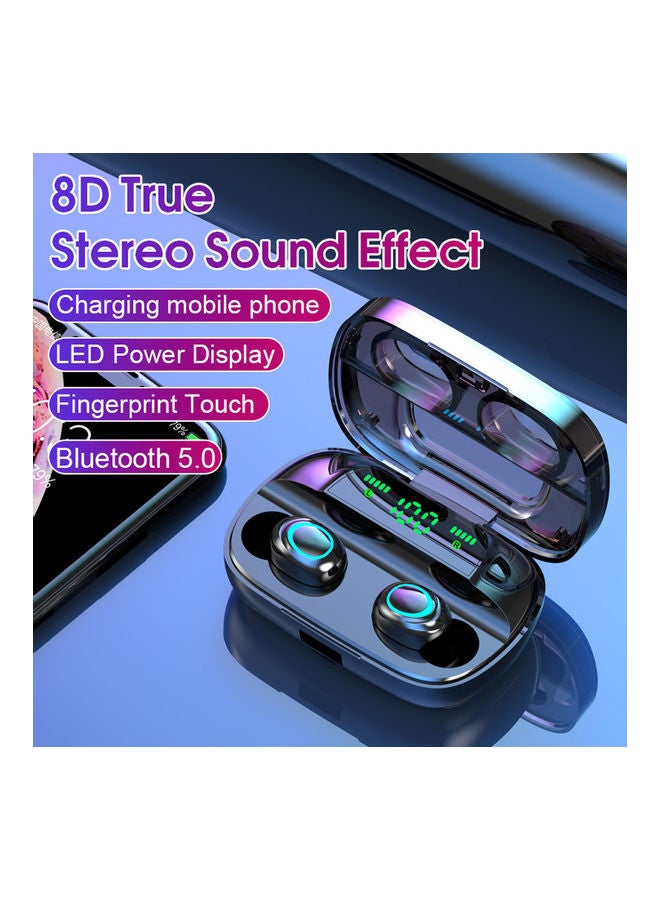 Generic - S11 Bluetooth 5.0 TWS Earbuds True Wireless Headphones with Dual Mic In-ear Music Earphones Twins Sports Headset Charging Box Support Wireless Charging Battery Digital Display Touch Control Black/green - Image 1