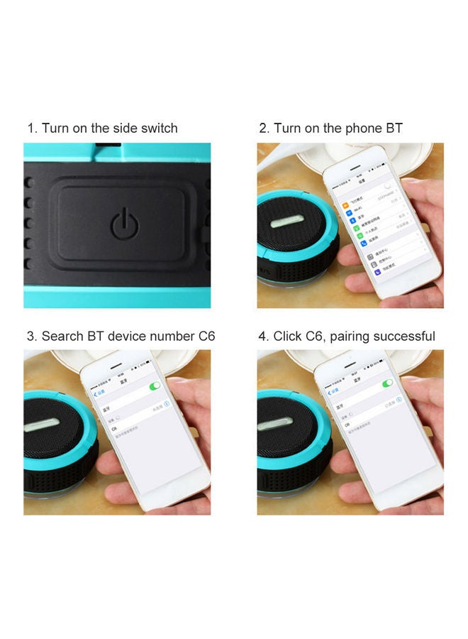 Outdoor Wireless Portable Waterproof BT Speaker with Enhanced 3D Stereo Bass Sound, 10-Hour Playtime, Built-in Mic, TF Card Slot, for Sports, Pool, Beach, Hiking, Camping Red - Image 4