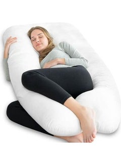 Banotex Premium U Shape Comfortable Pregnancy Pillow Cotton White 80 x 120cm  - Image 2