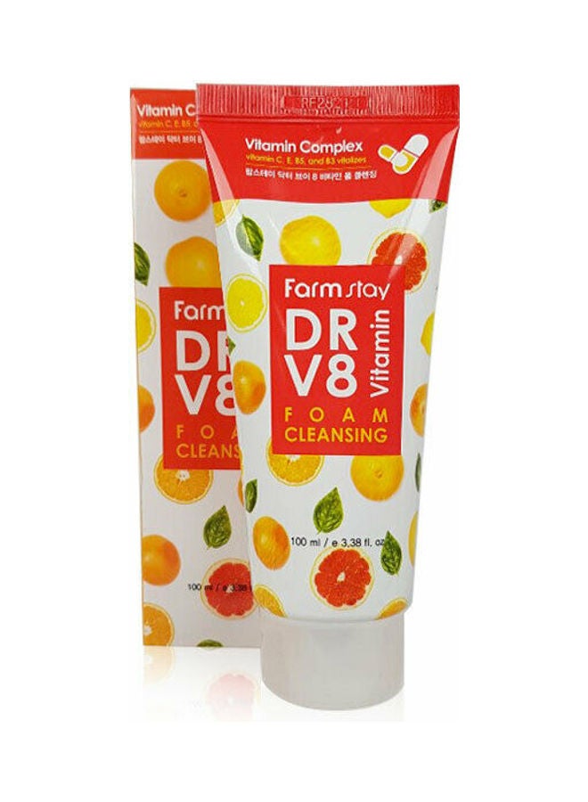 Farm Stay - DR V8 Vitamin Foam Cleansing 100ml - Image 1