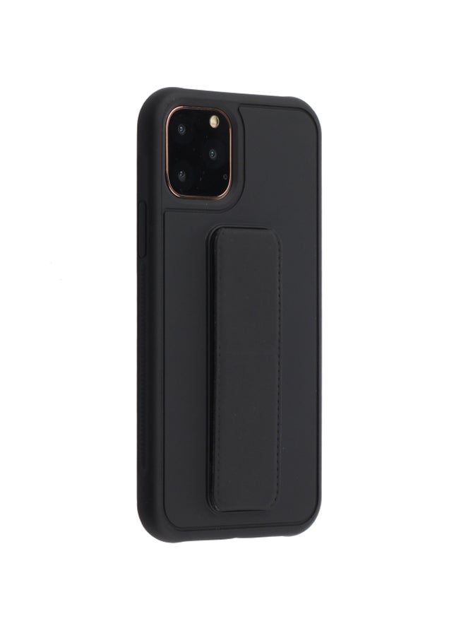 غطاء حماية واق مضاد للصدمات من البولي كربونات والبولي يوريثان الحراري مزود بحامل للمعصم لهاتف أبل آيفون 12 برو ماكس أسود - Image 3