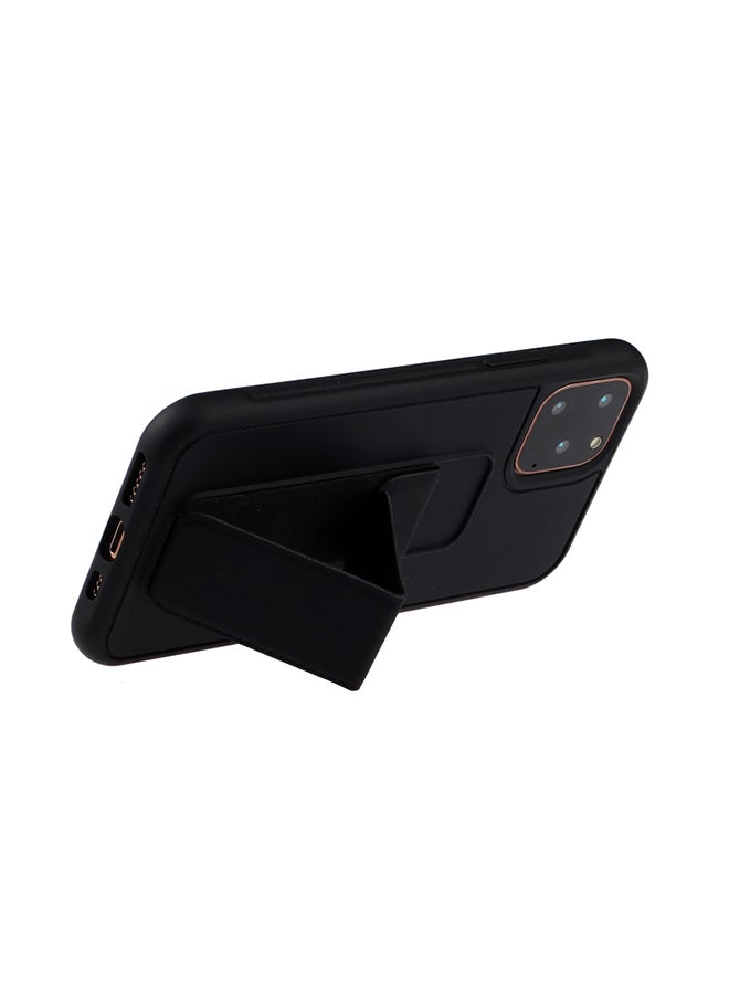 غطاء حماية واق مضاد للصدمات من البولي كربونات والبولي يوريثان الحراري مزود بحامل للمعصم لهاتف أبل آيفون 12 برو ماكس أسود - Image 5