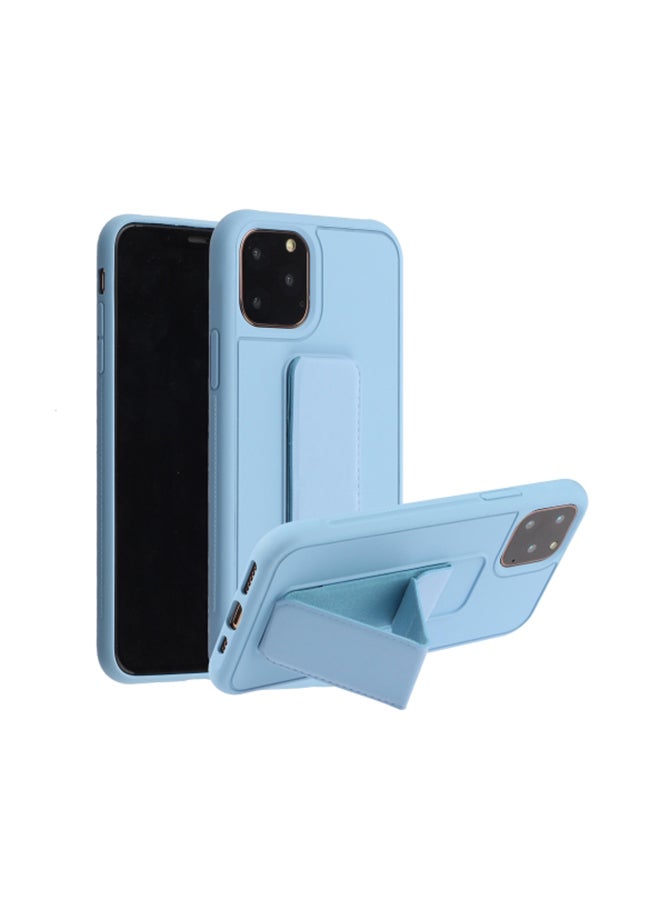 Shockproof PC TPU Protective Case with Wristband Holder For Apple iPhone 12 Pro Max Light Blue - Image 1