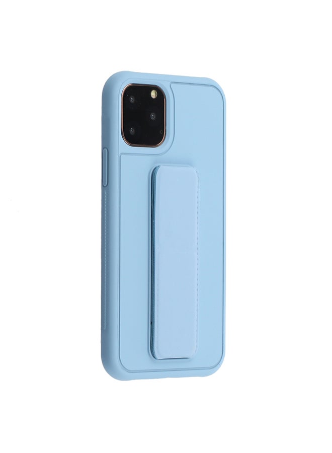 Shockproof PC TPU Protective Case with Wristband Holder For Apple iPhone 12 Pro Max Light Blue - Image 3