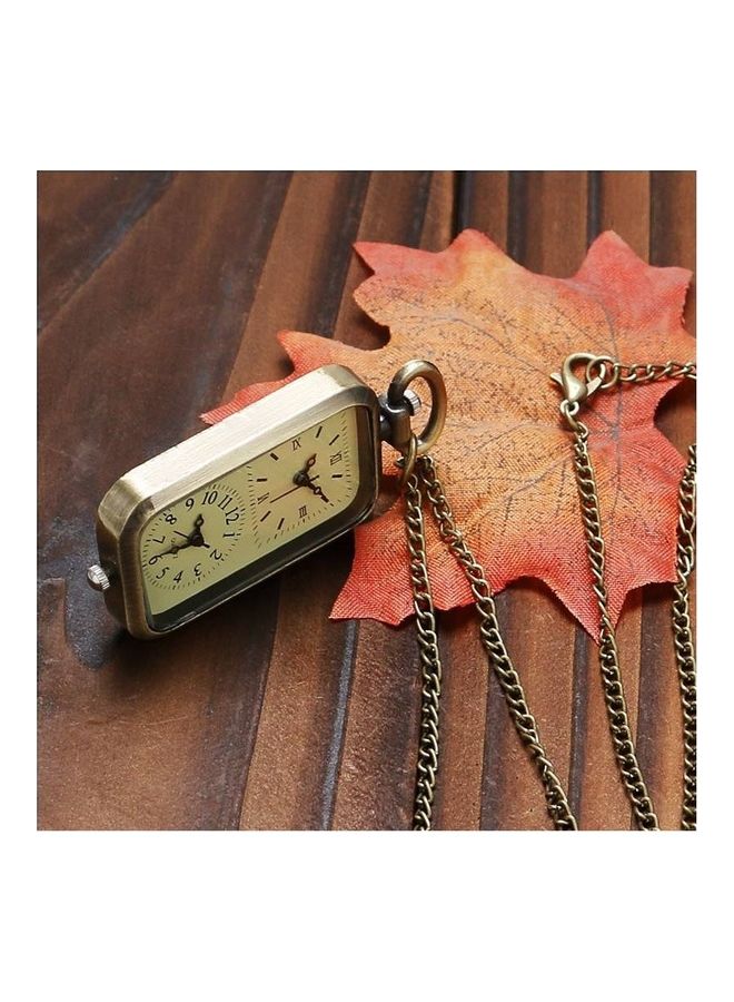 YASH - Retro Style Dual Time Zone Quartz Pocket Watch - Image 1