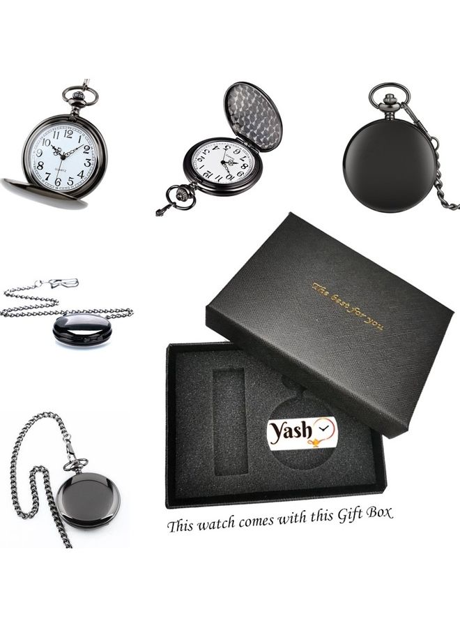 YASH - Yash Retro Time Back Quartz Pocket Watch - Image 1