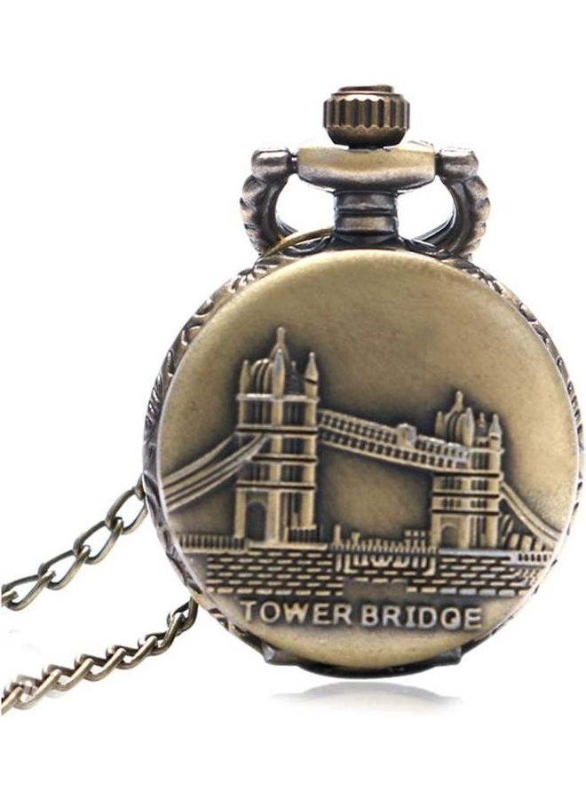 YASH - Retro Tower Bridge Quartz Pocket Watch - Image 1