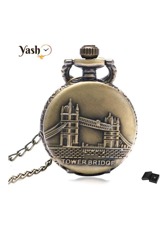 YASH - Retro Tower Bridge Quartz Pocket Watch - Image 1