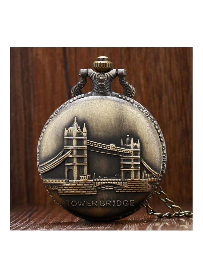 YASH - Retro Tower Bridge Quartz Pocket Watch - Image 1