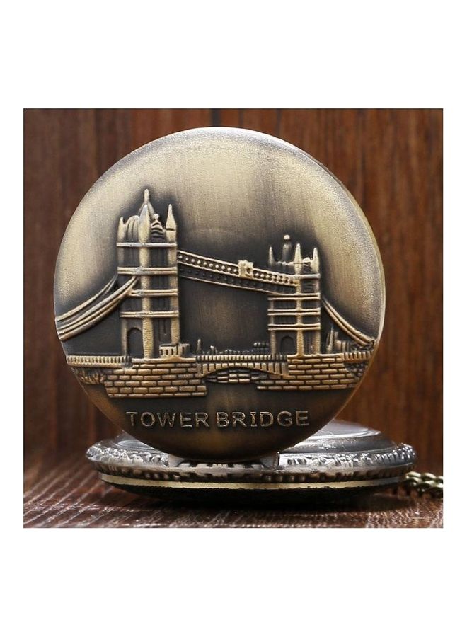 YASH - Retro Tower Bridge Quartz Pocket Watch - Image 1