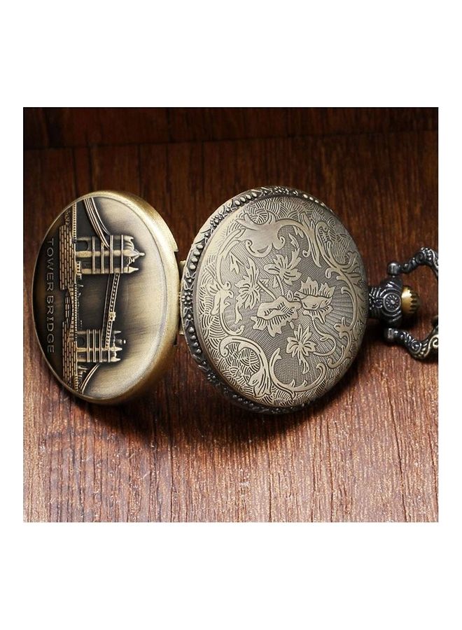YASH - Retro Tower Bridge Quartz Pocket Watch - Image 1