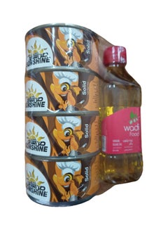 Solid Tuna Easy Open Set With Vergin Olive Oil Bottle Gift 200-250grams Pack of 4