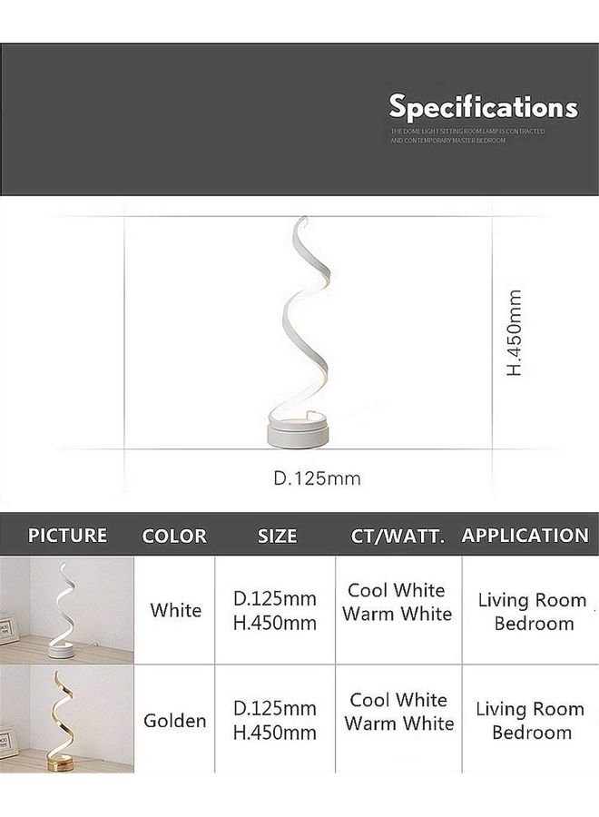 XiuWoo - Spiral LED Table Lamp White-12w-warm White one size centimeter - Image 1