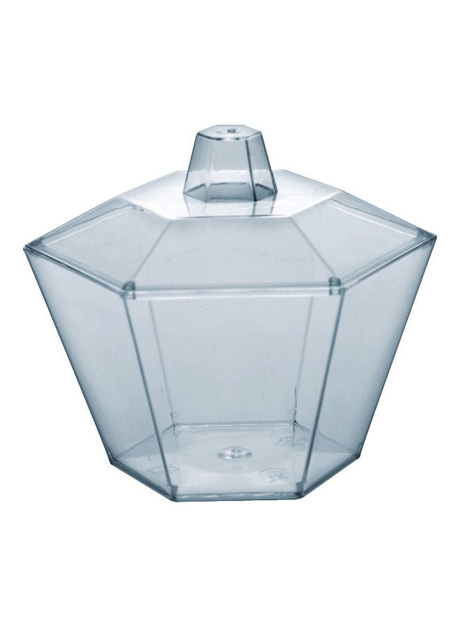 Hexagonal Desert Cup With Lid Transparent 200ml - v1607260056/N42772243A_1