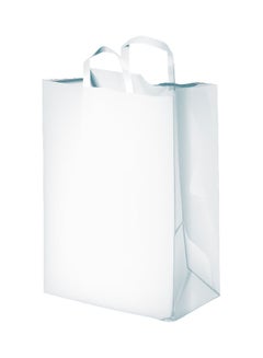 Wbh25  Paper Bag With Flat Handle 10 Pieces White 25x18x8cm