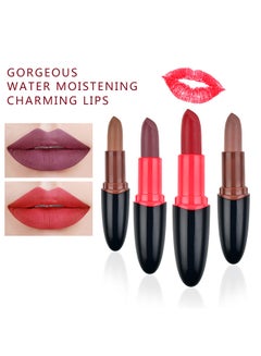 TEAYASON 4-Piece Matte Waterproof Lipstick Set Multicolour  - Image 2