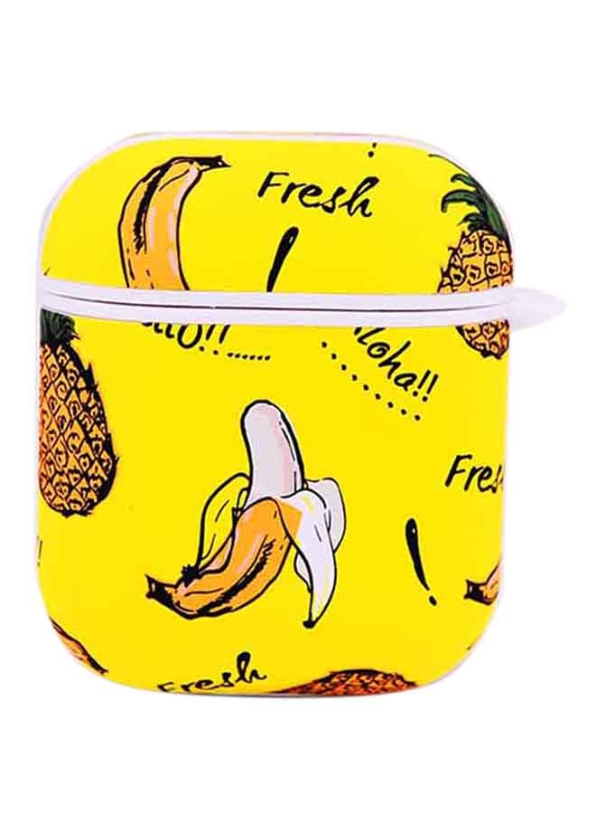 Kutis Design Case Cover For Apple AirPods With Key Chain Yellow - Image 1