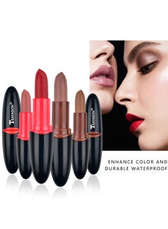 TEAYASON 4-Piece Matte Waterproof Lipstick Set Multicolour  - Image 4