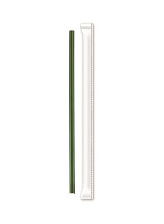 JAWAD Wrapped Straight Straw - 200 Pieces Green 7.7x203mm 