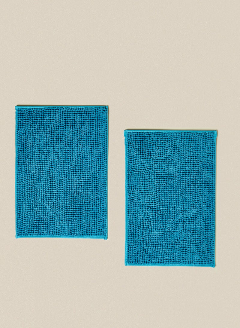 ايست من نون طقم دواسات حمام ناعمة ومبطنة مقاس 40 × 60 سم من قطعتين، لون بترولي بترولي 40 x 60Ø³Ù†ØªÙŠÙ…ØªØ± - Image 1