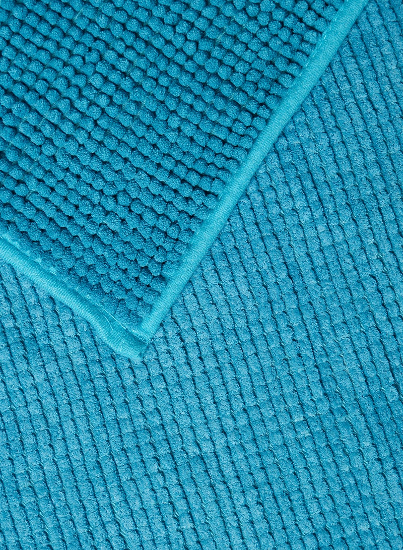 ايست من نون طقم دواسات حمام ناعمة ومبطنة مقاس 40 × 60 سم من قطعتين، لون بترولي بترولي 40 x 60Ø³Ù†ØªÙŠÙ…ØªØ± - Image 3