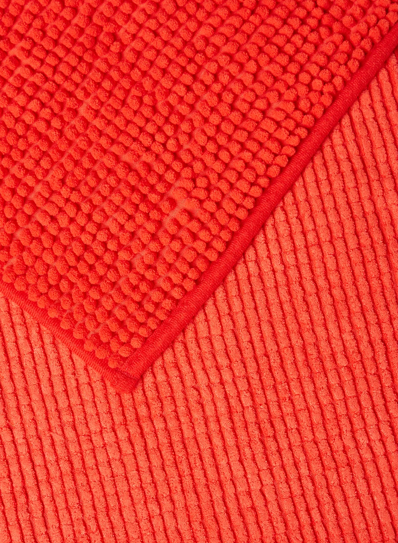 Noon East Bath Mat -  Bathroom Mat Soft And Cushion 2 Piece - Red 40 x 60cm