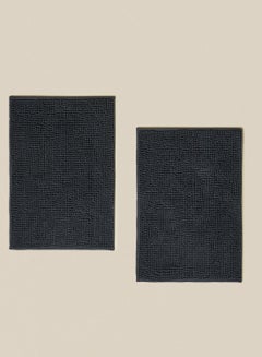 ايست من نون طقم دواسات حمام ناعمة ومبطنة مقاس 40 × 60 سم من قطعتين، لون أسود أسود 40 x 60Ø³Ù†ØªÙŠÙ…ØªØ±  - Image 1