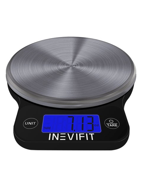Digital Kitchen And Food Scale With 0.1g Accuracy Black/Grey 20centimeter
