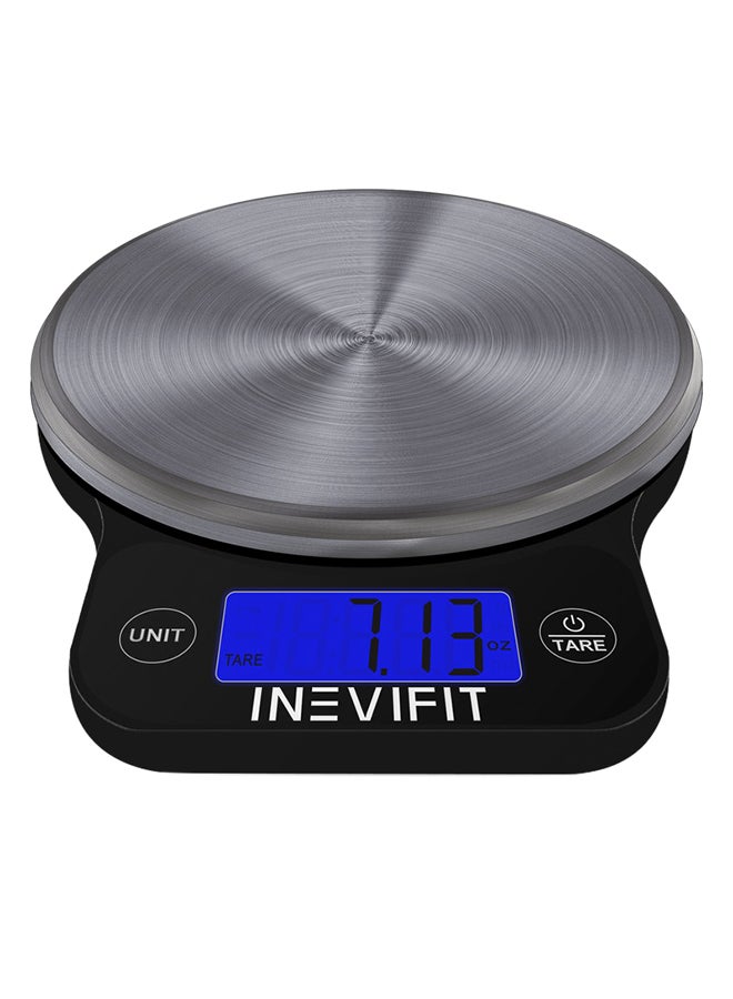 Digital Kitchen And Food Scale With 0.1g Accuracy Black/Grey 20centimeter