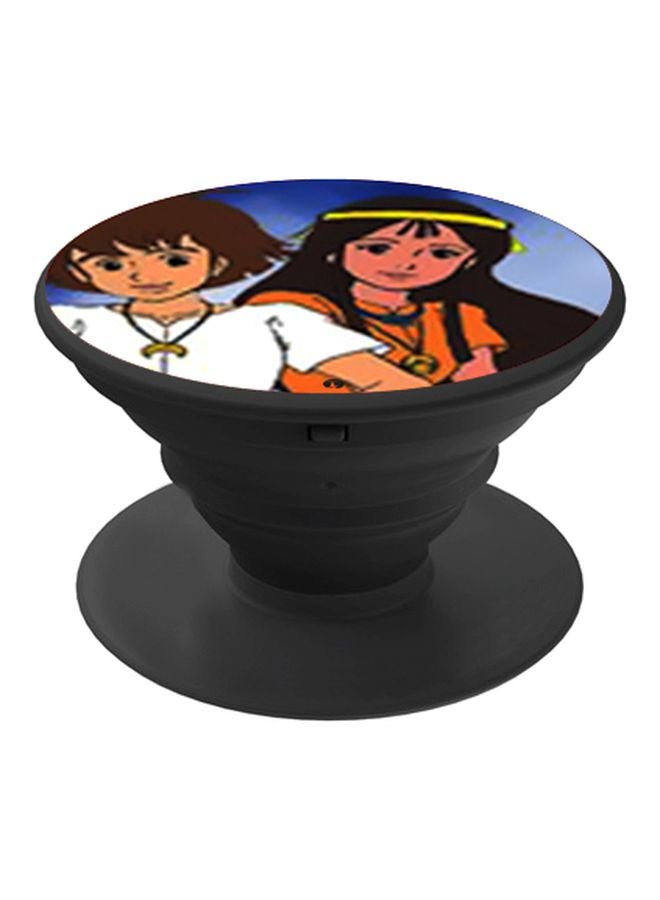 BP Printed Pop Socket Phone Holder Orange/White/Blue - Image 1