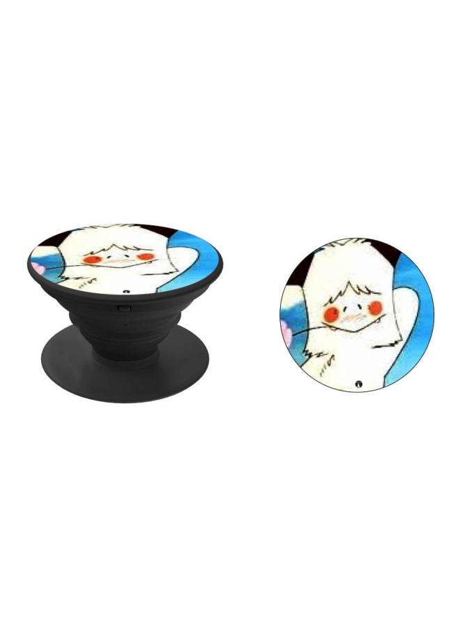 BP Printed Pop Socket Phone Holder White/Blue/Black - Image 2