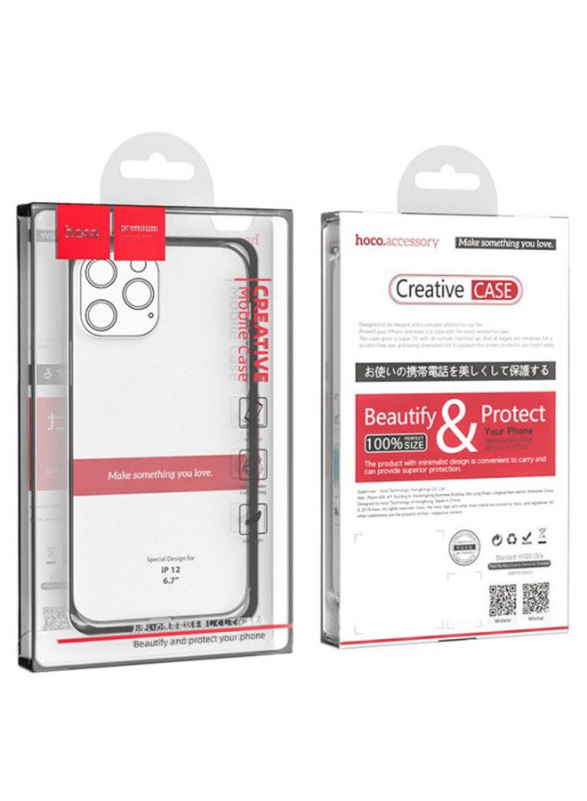 Hoco Light Series Slim Soft TPU Case Cover For Apple iPhone 12 Pro Max Transparent - Image 2