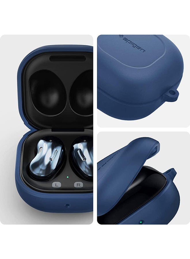 Spigen Silicone Fit Protective Cover for Samsung Galaxy Buds 2 (2021) / Galaxy Buds Pro (2021) / Galaxy Buds Live (2020) Case Deep Blue - Image 5