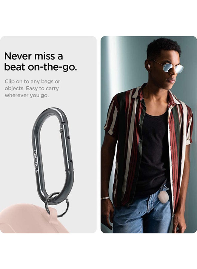 Spigen Classic Fit Protective Cover for Samsung Galaxy Buds 2 (2021) / Galaxy Buds Pro (2021) / Galaxy Buds Live (2020) Case Pink Sand - Image 3