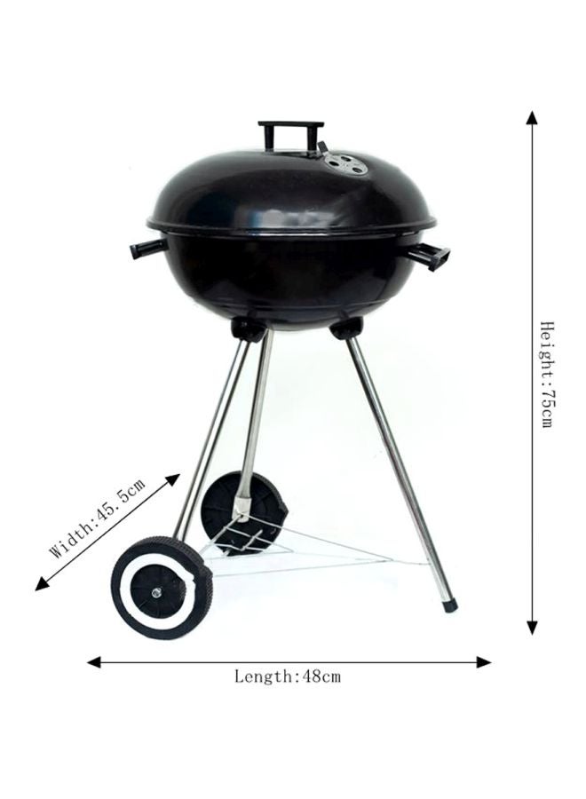 Campmate Portable Double Charcol BBQ Grill Black/Silver 49 X 47 X 76cm  - Image 2