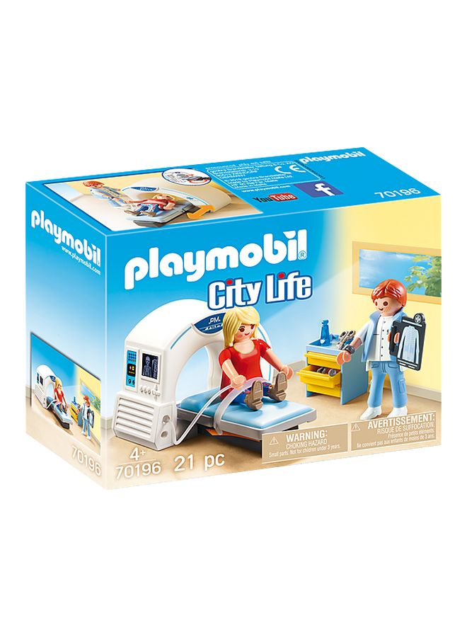 بلاي موبيل مجموعة ألعاب بتصميم غرفة اختصاصي الأشعة، من تشكيلة سيتي لايف، مكونة من 21 قطعة - Image 2