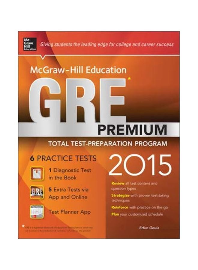 Mcgraw-Hill Education Gre Premium, 2015 Edition Paperback English by Erfun Geula - 01 Jun 2014 