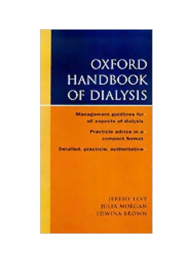 The Oxford Handbook Of Dialysis Paperback English by Jeremy Levy - 01 Apr 2001 