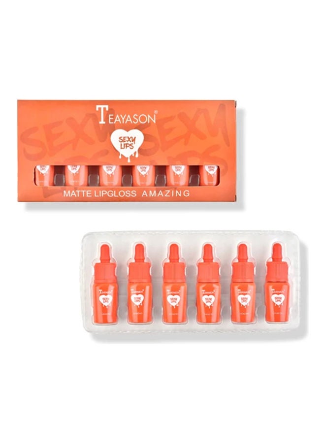 TEAYASON 6-Piece Waterproof Matte Lipstick Orange
