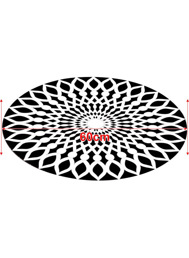 سجادة دائرية بتصميم فضاء ثلاثي الأبعاد متعدد الألوان 30.00 x 15.00 x 30.00سم - Image 3