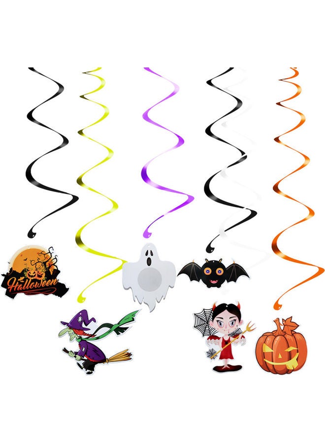 Happy Halloween Pumpkin Spider Pattern Hanging Banner Balloon Decorations Set Multicolour 28.00 x 3.00 x 25.00cm - Image 2