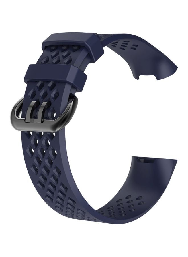 FITME 2-Piece Classic Silicone Replacement Band For Charge 3/4 Watch 7inch Navy  - Image 1