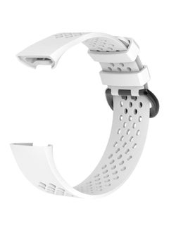 FITME Replacement Bands For Fitbit Charge 3/4 Advance Fitness Tracker 7inch White  - Image 1