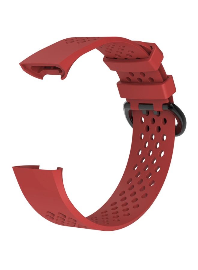 FITME Replacement Bands For Fitbit Charge 3/4 Fitness Tracker 7inch Red  - Image 2
