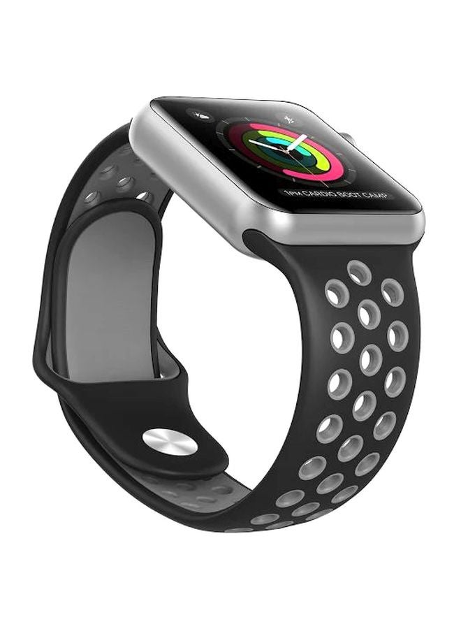 FITME - 2-Piece Sport Silicone Band For  Apple Watch 38/40/41mm Small/Large Black/Grey - Image 1