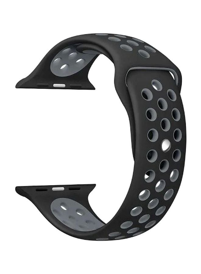 FITME - 2-Piece Sport Silicone Band For  Apple Watch 38/40/41mm Small/Large Black/Grey - Image 1