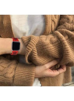 FITME 2-Piece Sport Silicone Band For  Apple Watch 38/40/41mm Small/Large Red/Black  - Image 4