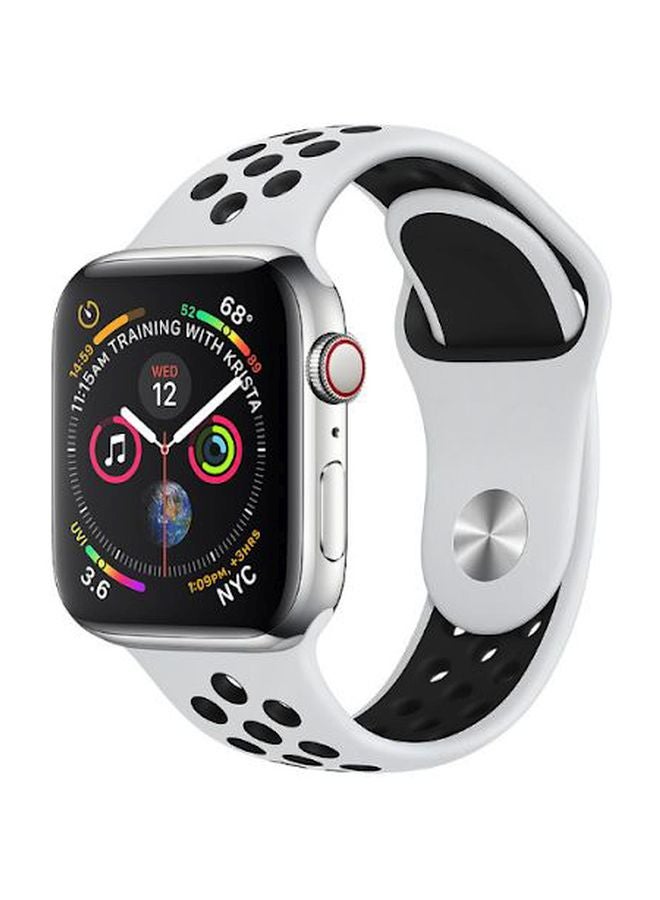 FITME - 2-Piece Sport Silicone Band For  Apple Watch 38/40/41mm Small/Large White/Black - Image 1