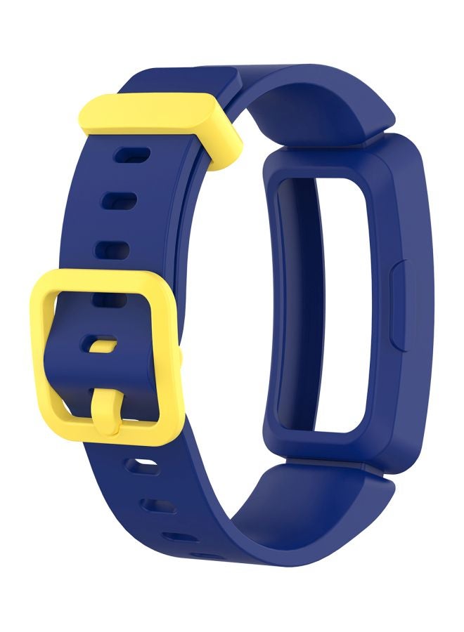 FITME Replacement Band For Fitbit Ace 2 Watch Night Sky/Neon Yellow  - Image 2